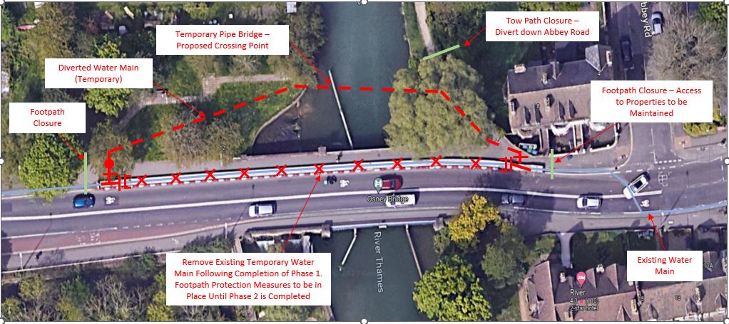 osney bridge pipeline route