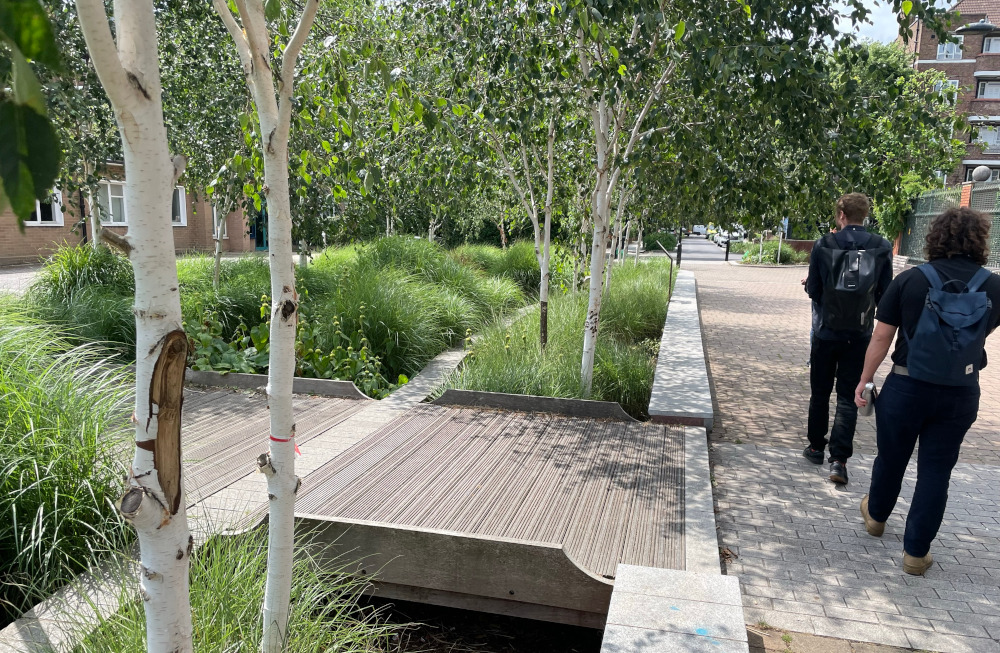 Sustainable drainage system in London