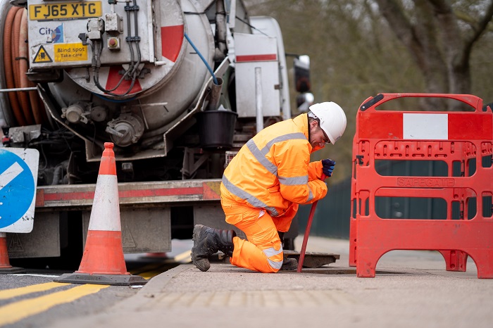 Using rods to clear a blockage