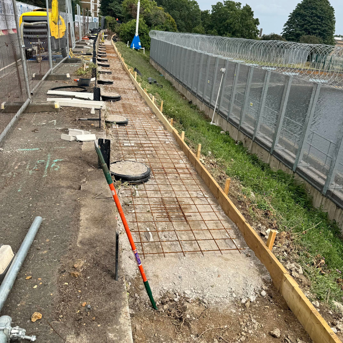 Work in progress at Hampton Junction barrier