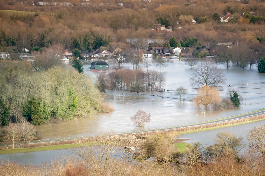 Flooding in rural area