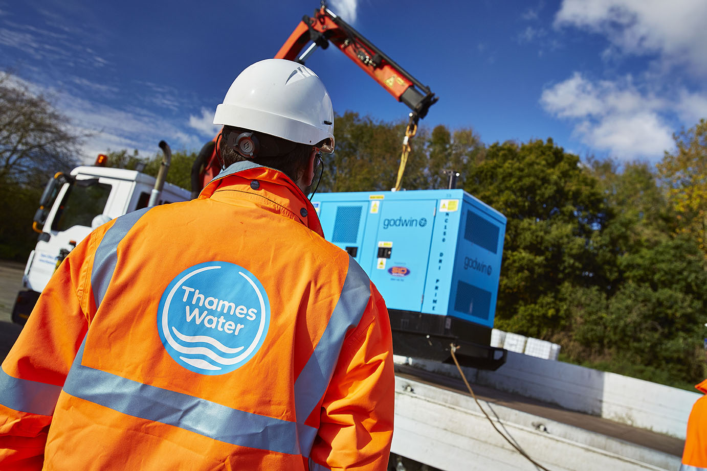 Picture of a Thames Water engineer on site