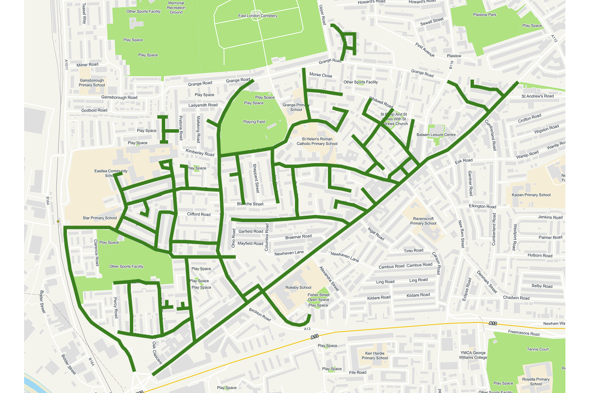 Roads being worked on in Canning Town