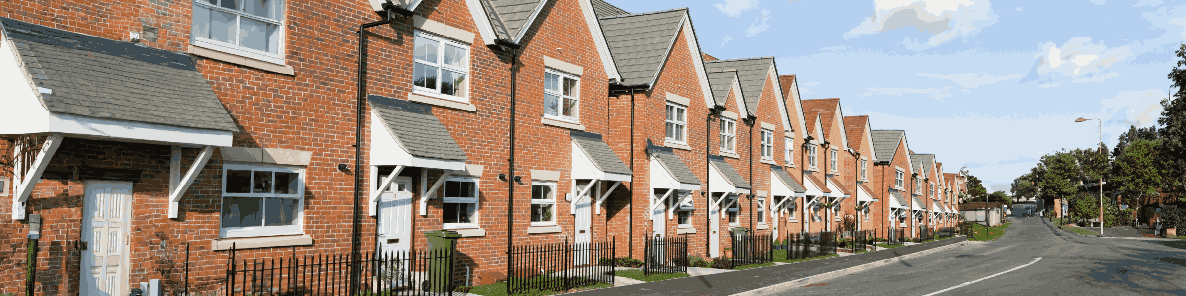 Image of a row of houses on a street