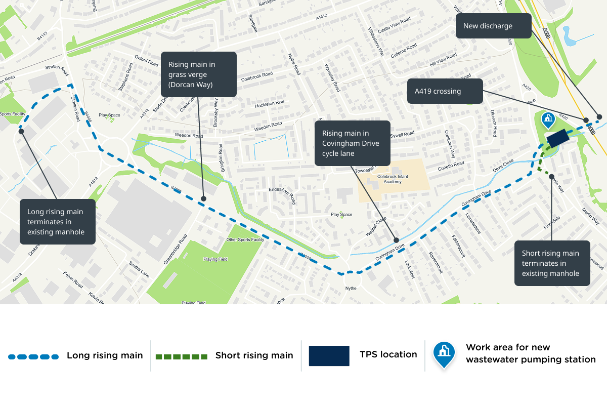 Swindon New Eastern Village map