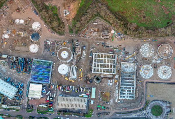 Drone image of Guildford STW