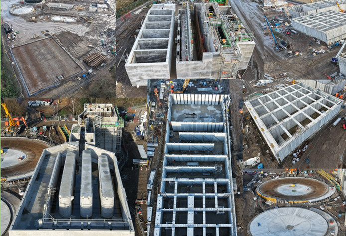 Collage of assets at Guildford STW