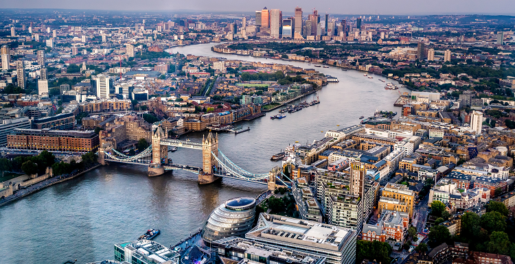 London skyline and River Thames