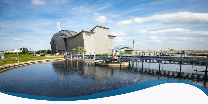 A Thames Water site with water in the foreground