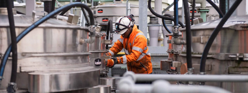 A Thames worker with various equipment around them