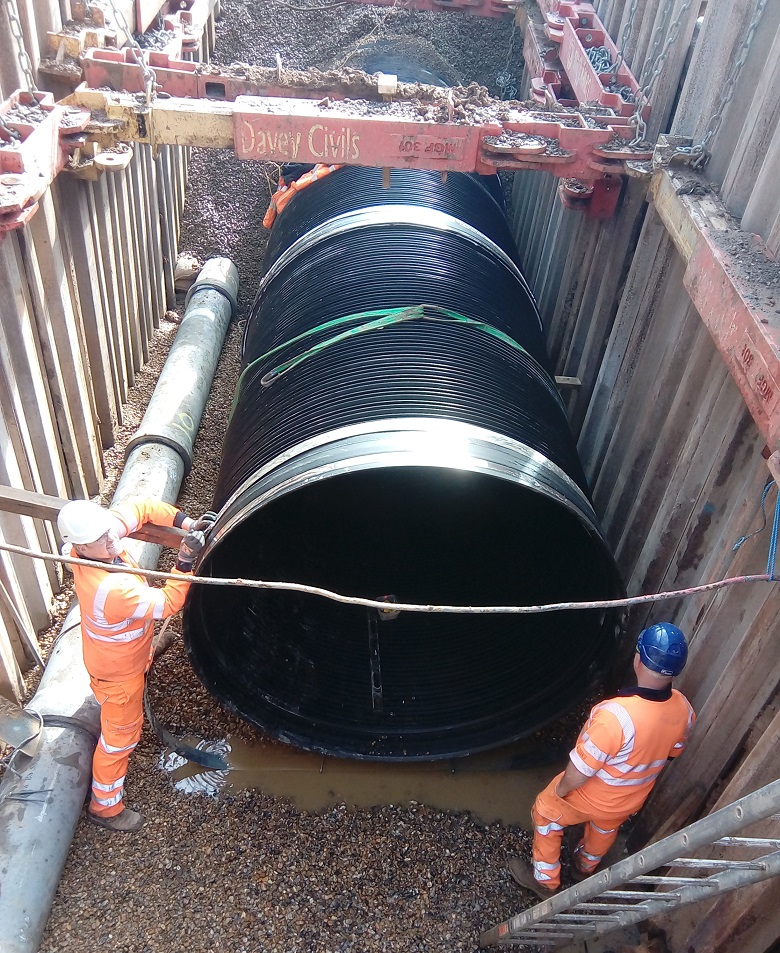 Sewer work in progress on Dunoon Road