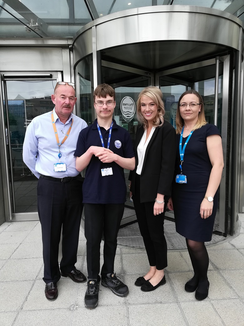 L-R Gerry Doyle (EMCOR), Ben Morgan, Emma Novak (Thames) and Ilona Spyrka (EMCOR)