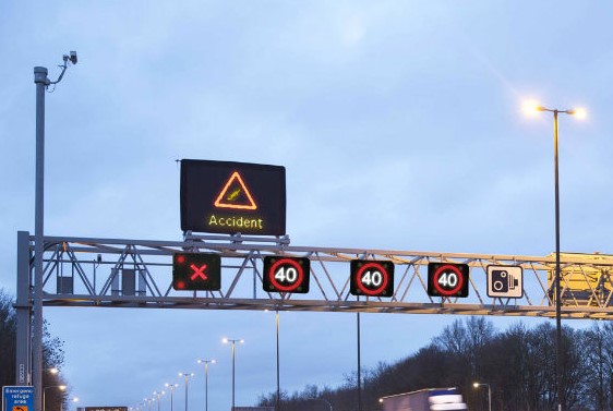 Vehicles on a smart motorway