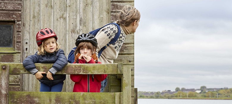 A family at Walthamstow Wetlands