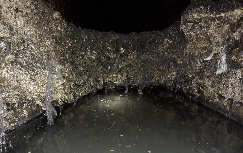 The fatberg found in an underground sewer in Greenwich