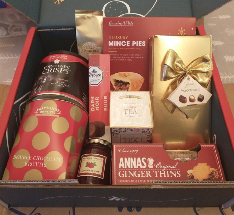 One of the Christmas hampers donated to Greenwich Mencap
