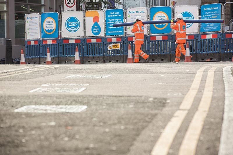 Engineers installed new pipes