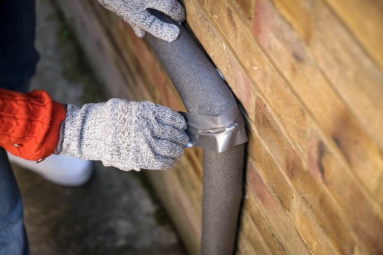 Lagging on pipes can help prevent bursts in cold weather