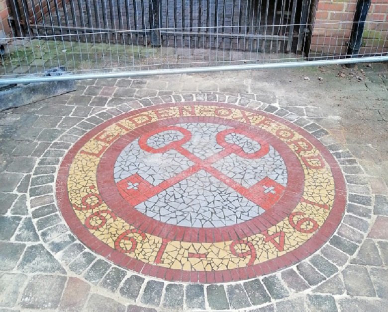The Oxford mosaic after the leak under it had been repaired