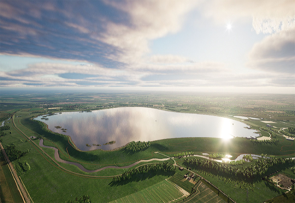 An artists impression of the South East Strategic Reservoir Option