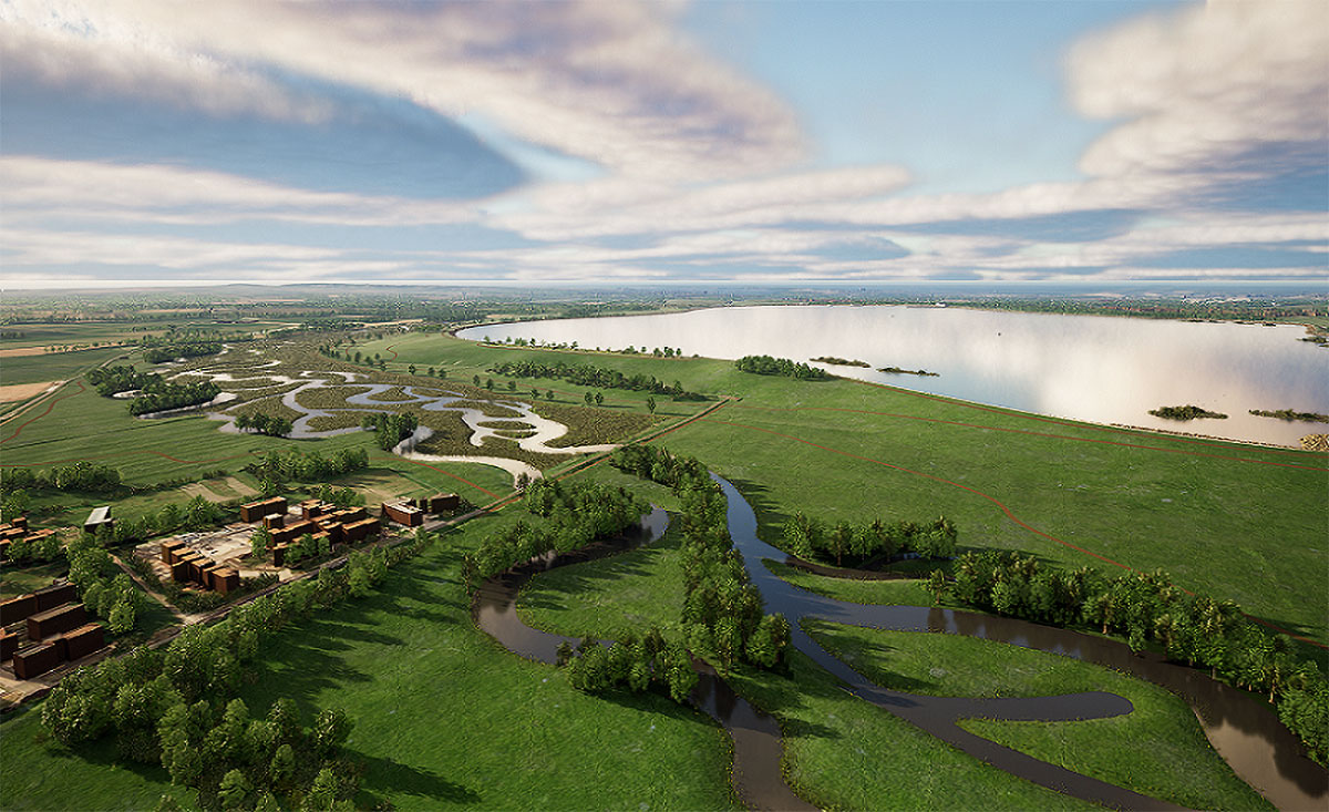 An artists impression of the reservoir