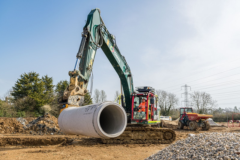 installing pipework at a Thames Water site