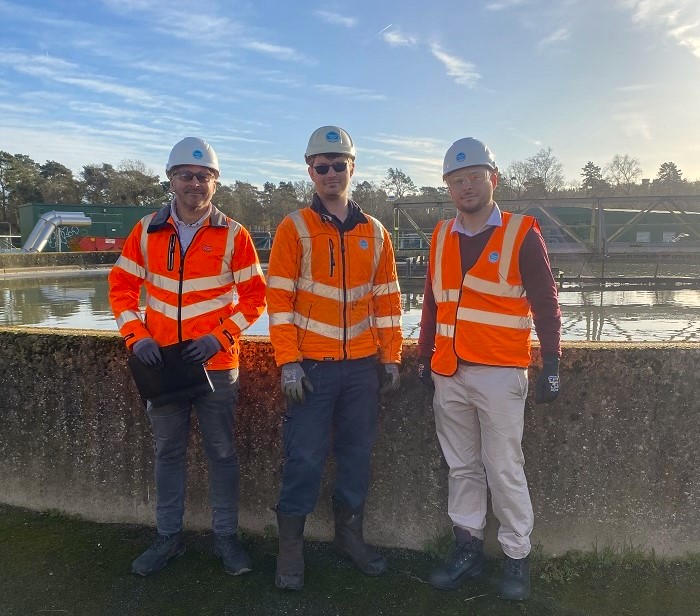 Stakeholder manager David Harding Site Technician Dale Voking and Peter Swallow MP at Ascot STW