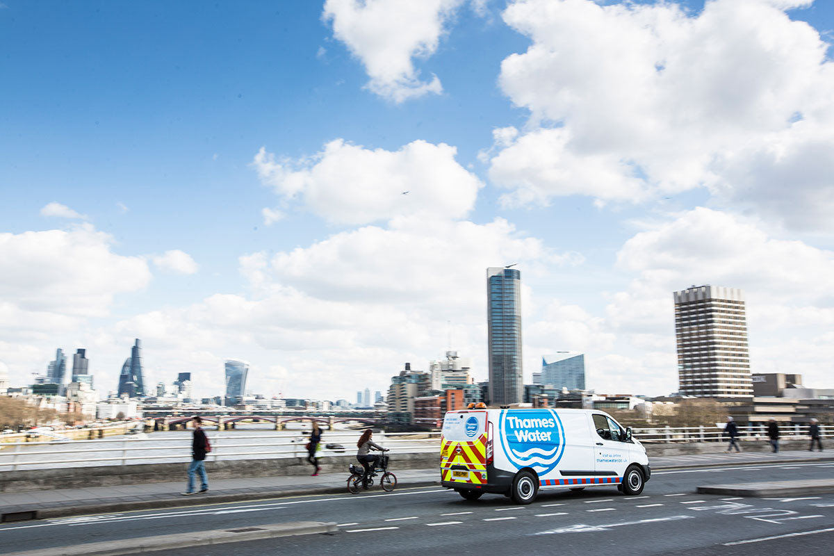 A Thames Water van in London