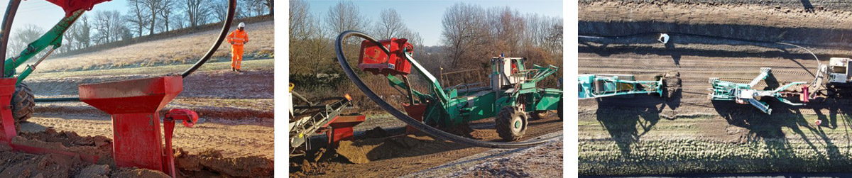 Series of photographs of excavating works in the Chilton Foliat sewage treatment works