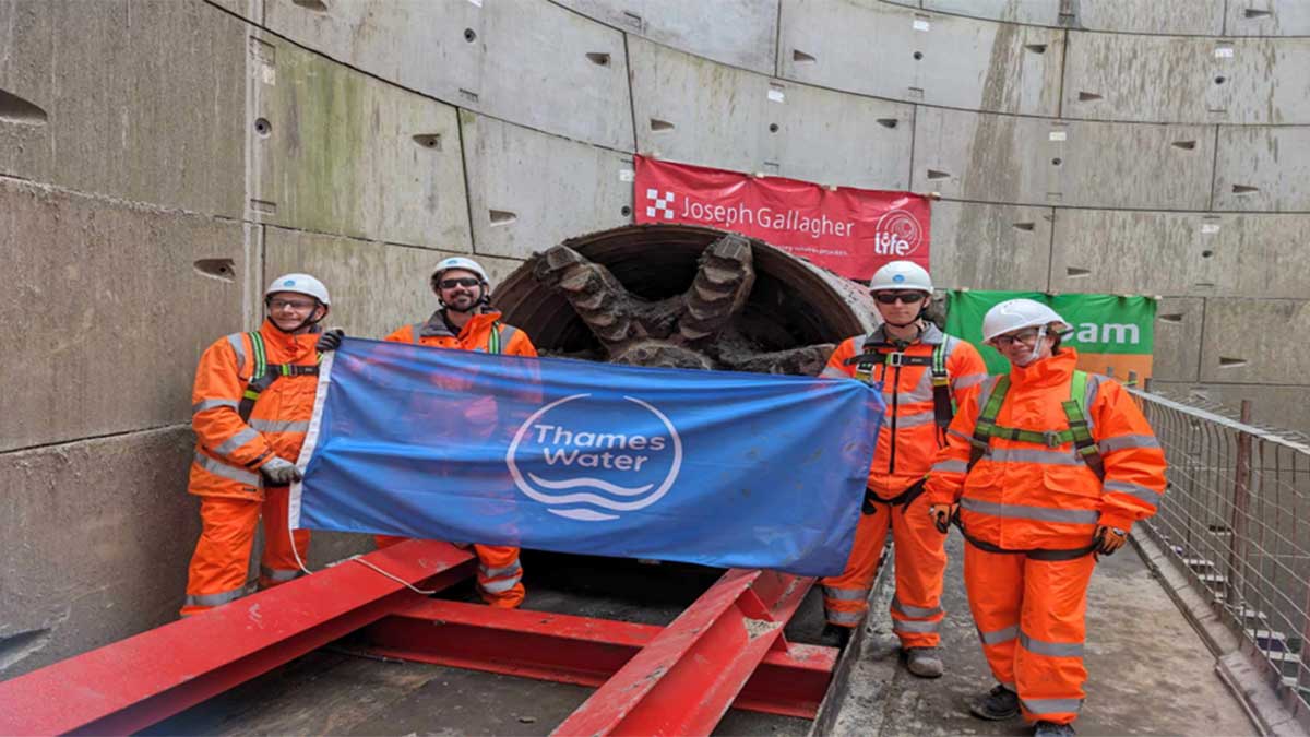 Tunnel boring machine at its end point after covering 1400m of distance.