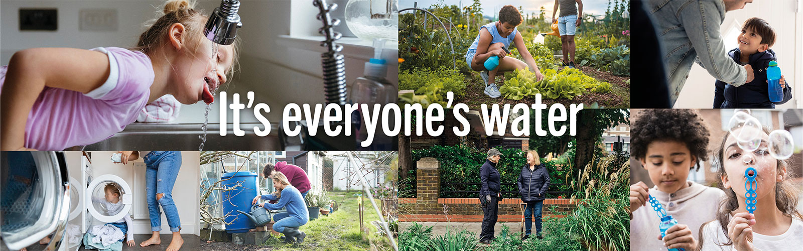 a montage of images of Thames customers with the heading 'It's everyone's water'