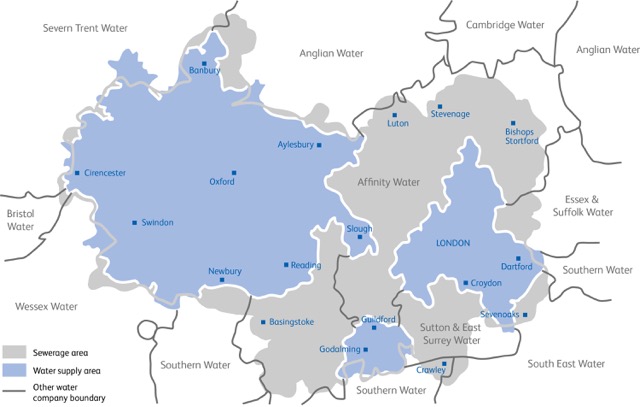 Clean wastewater area map