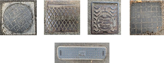 Photograph of examples of outside stop valve covers