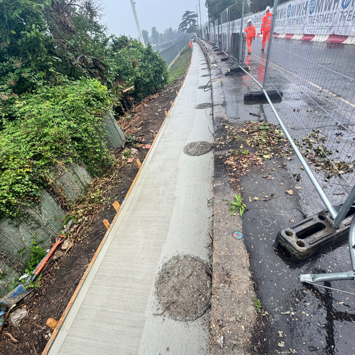 Work in progress at Hampton Junction barrier