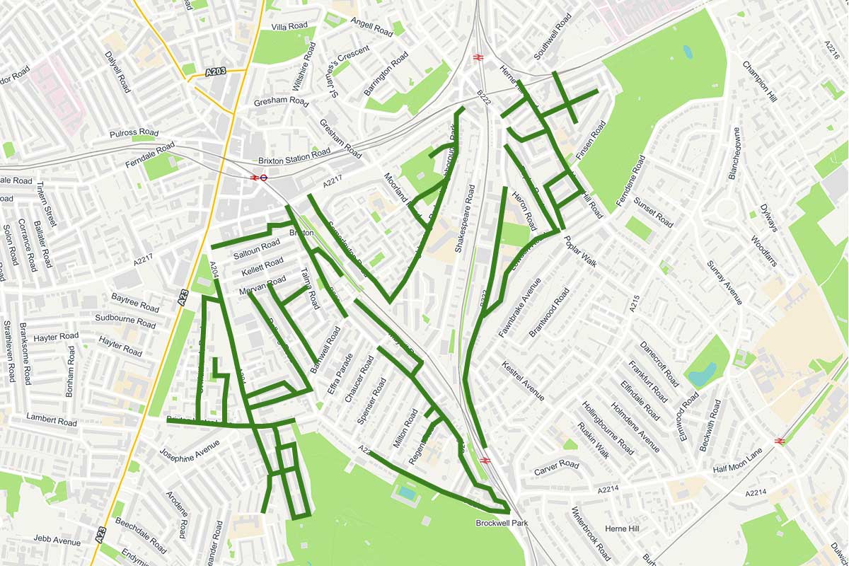 Roads being worked on in Lambeth