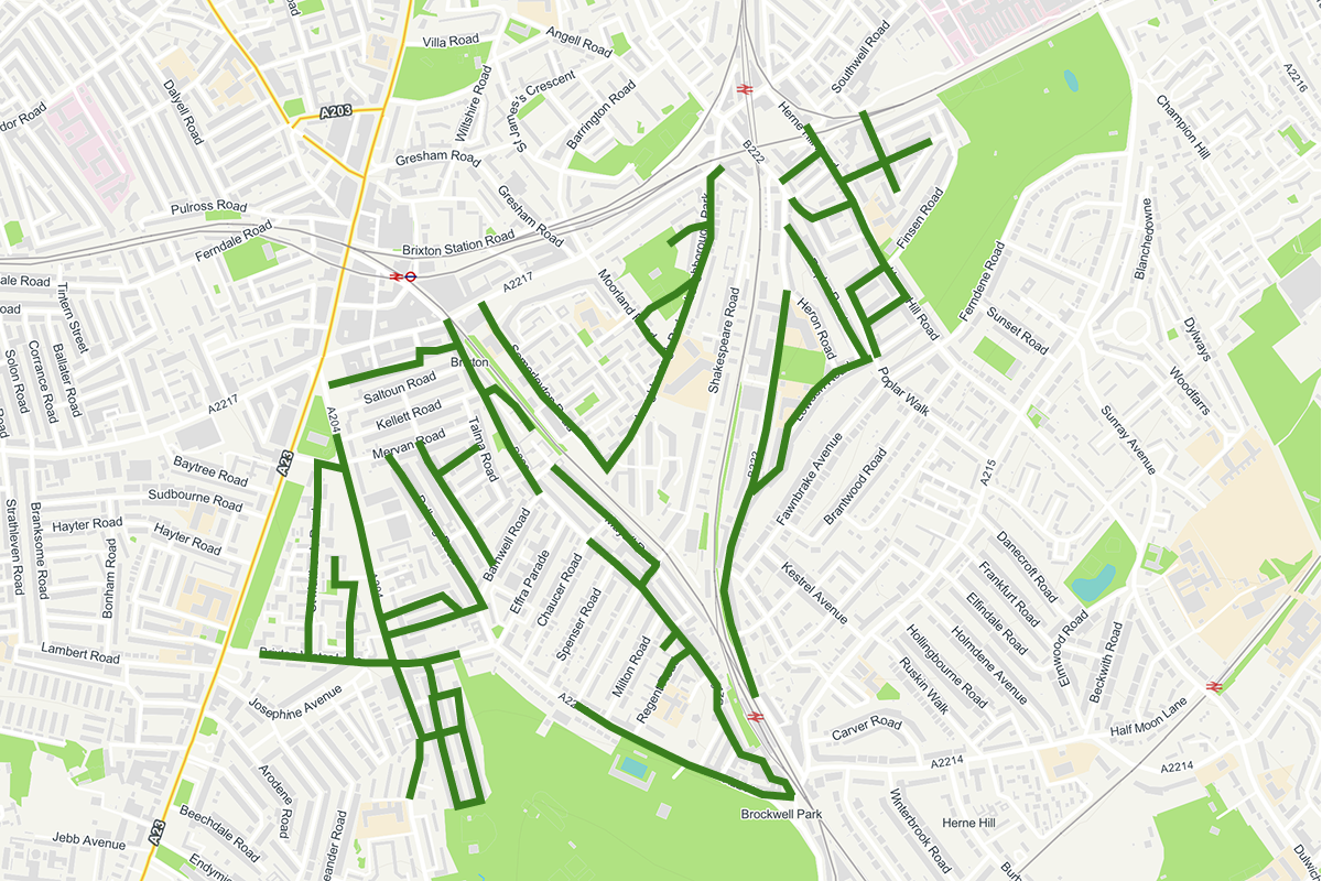 Roads being worked on in Lambeth