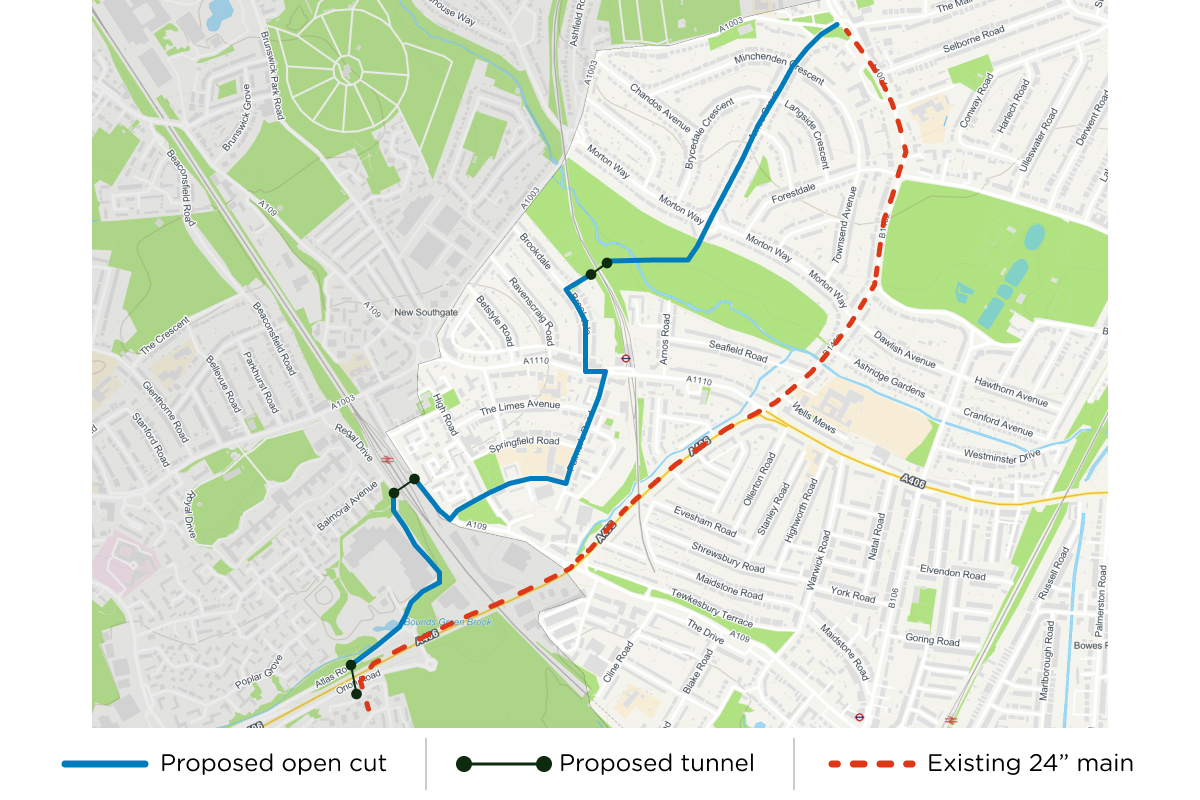 north circular road works map