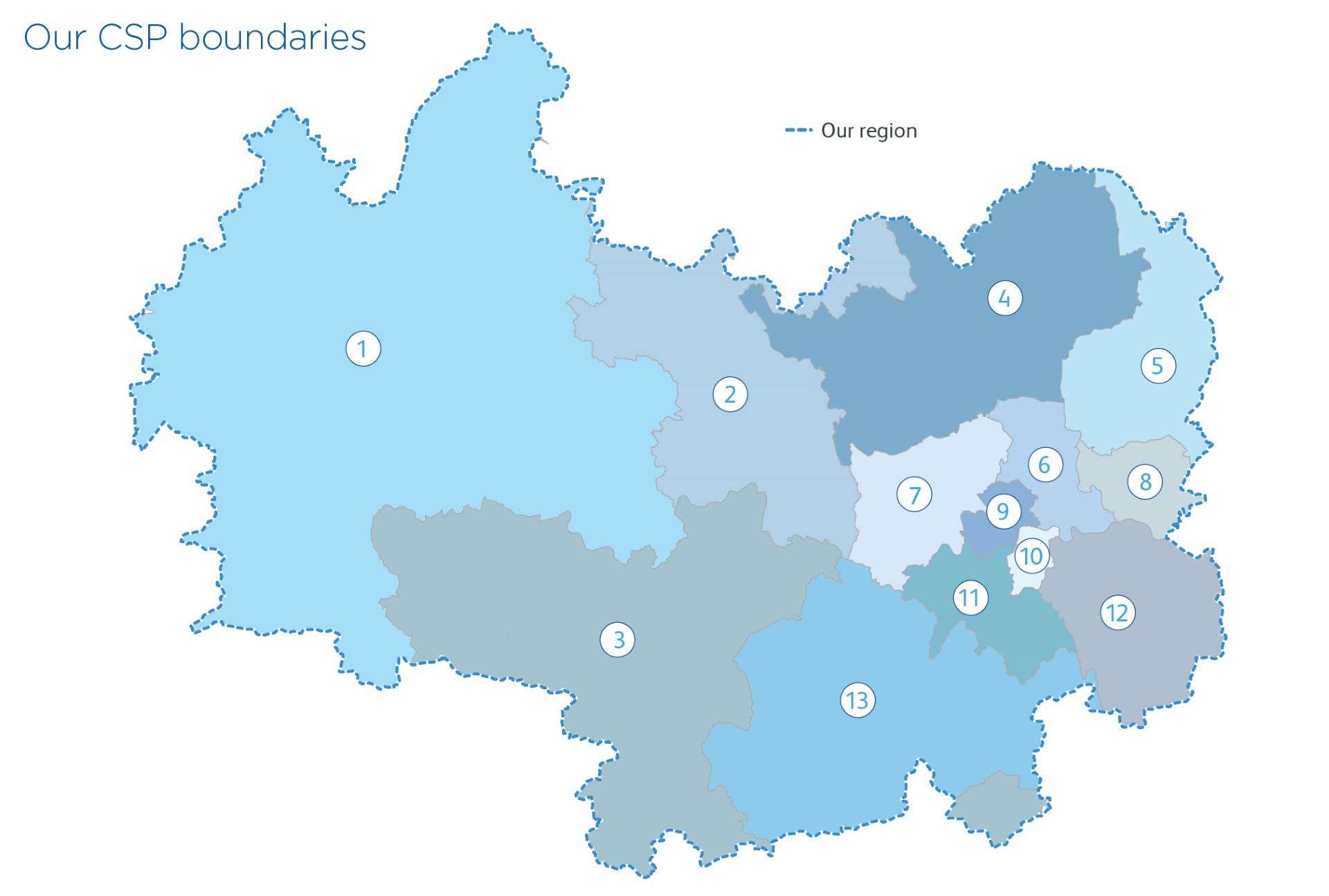 Boundary map of Catchment Strategic Plans