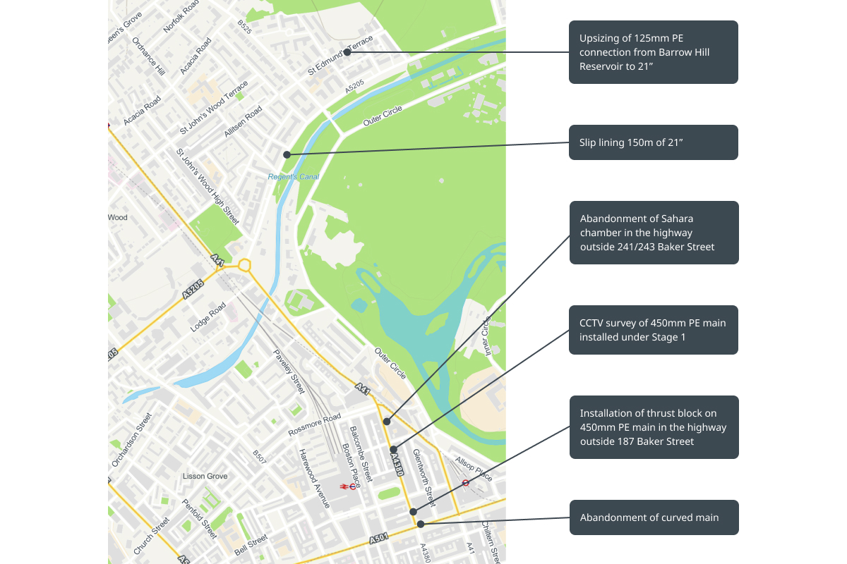 baker street interruption map