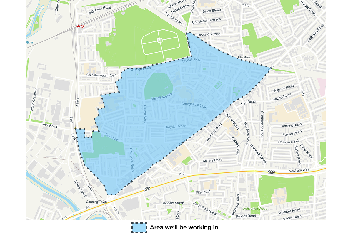 map of works being completed at woodford