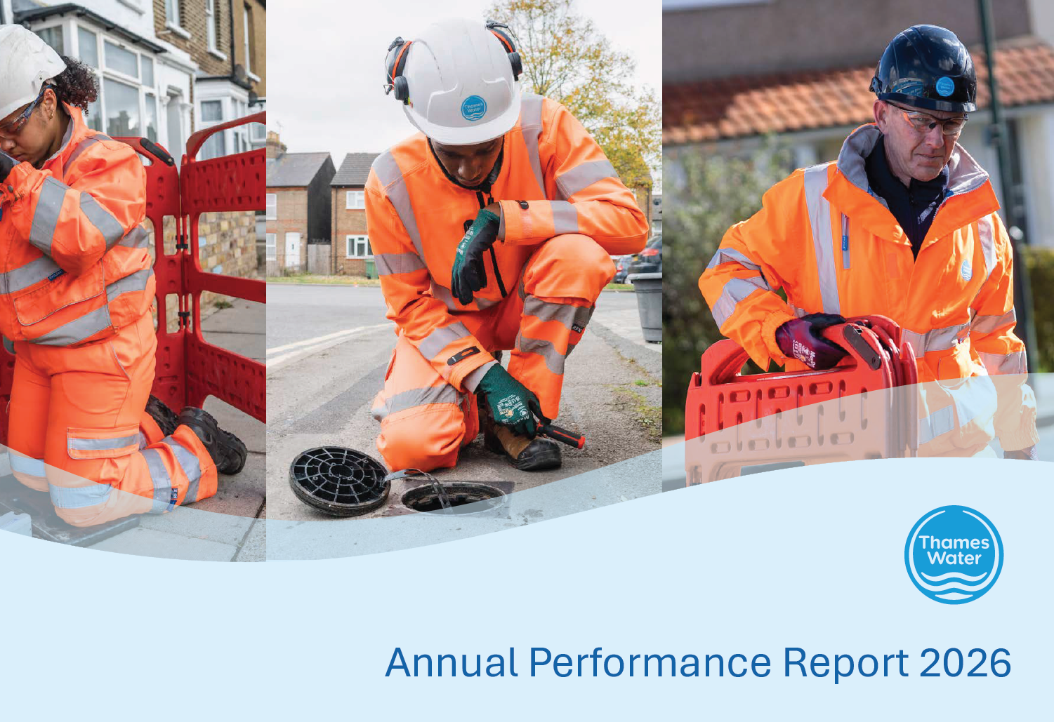 Front cover of the Thames Water Annual Performance Report 2025-26