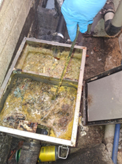 poorly maintained fat trap