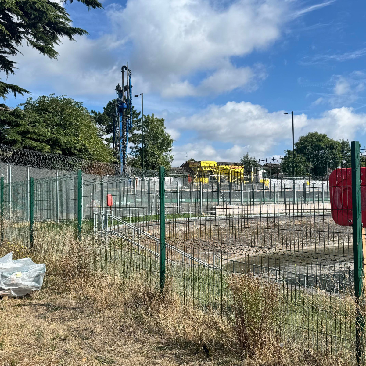Work in progress at Hampton Junction barrier