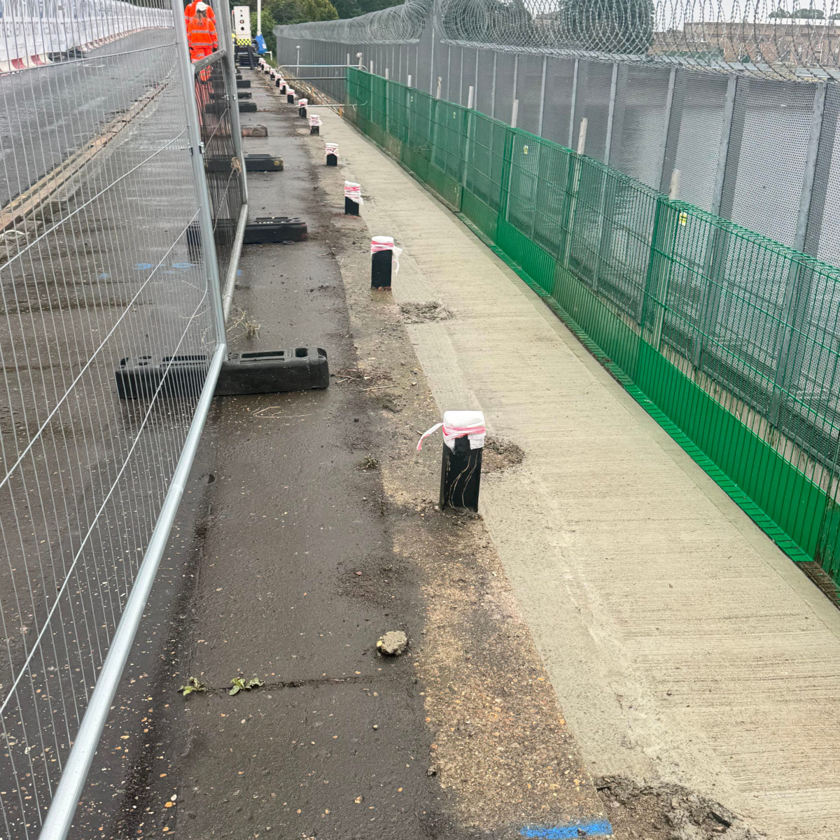 Work in progress at Hampton Junction barrier