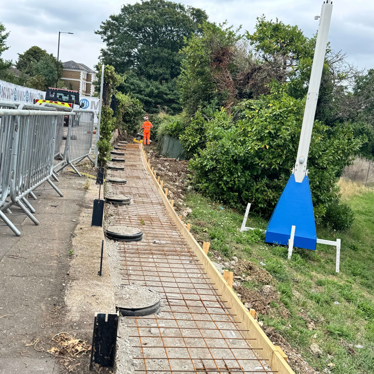 Work in progress at Hampton Junction barrier