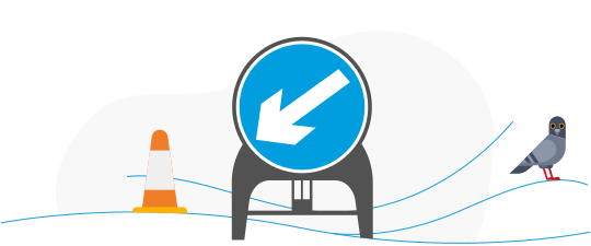 Traffic sign and cone