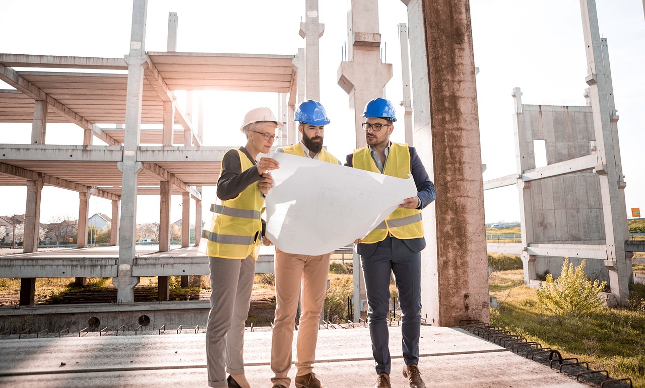 workers at a construction site