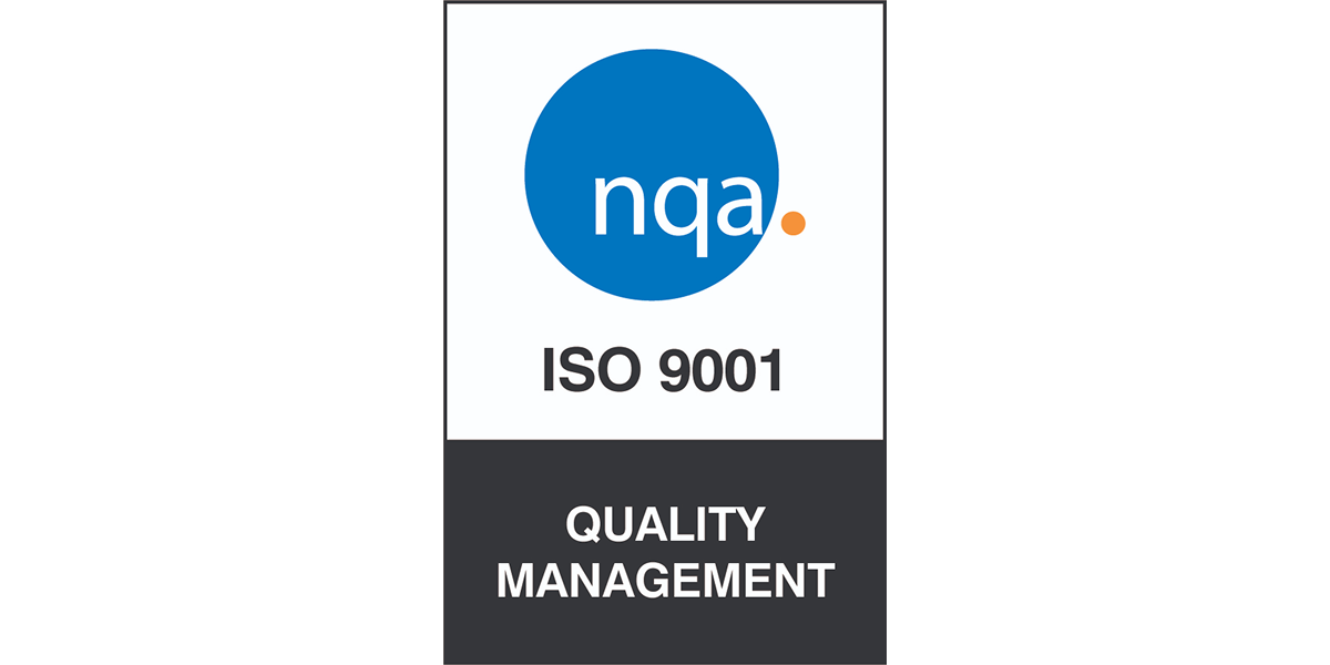 The ISO 9001 quality management certification logo