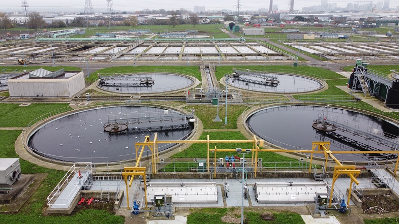 Aerial view of Beddington STW